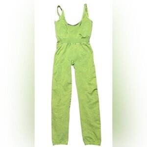 Free People Movement Good Karma jumpsuit in Lime Green M/L